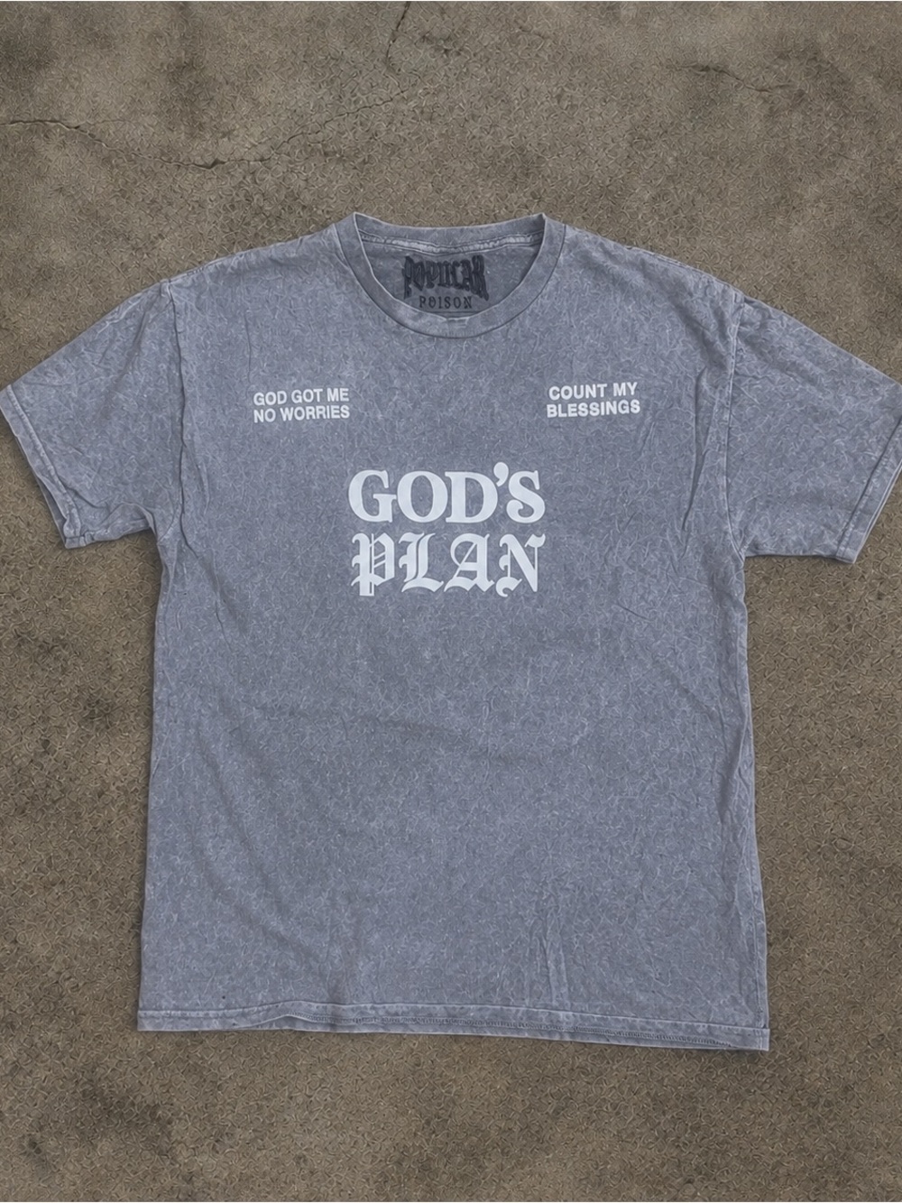 God's Plan Graphic Tee - Gray Wash